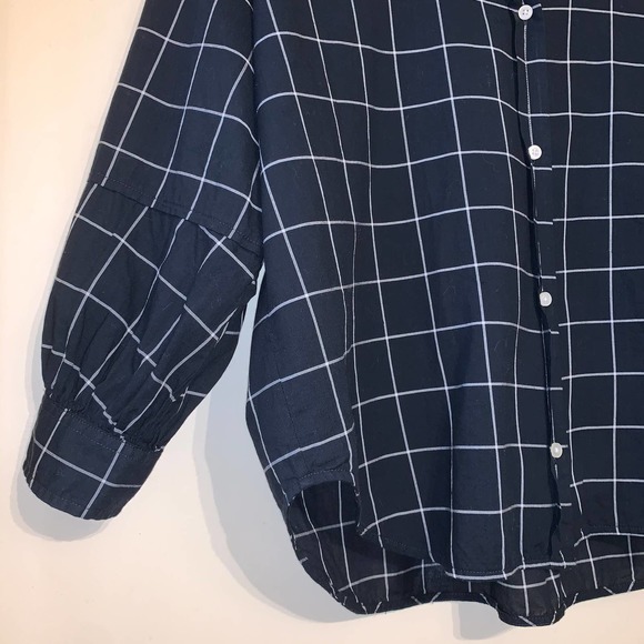 Everlane Collarless Air Shirt Button Down Blouse 6 - Picture 8 of 11